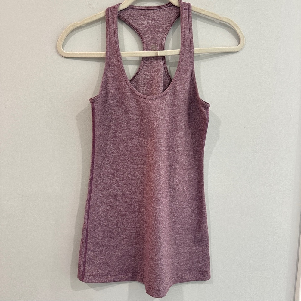 Lululemon Athletica Pink and Purple Fitted Sleeveless Tank Top